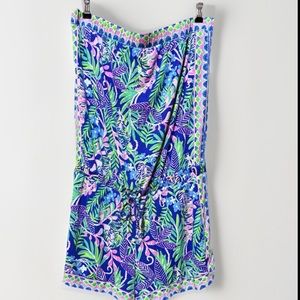 Lilly Pulitzer Rikki Romper Borealis Blue How You Like Me Prowl 004998 Sz Large